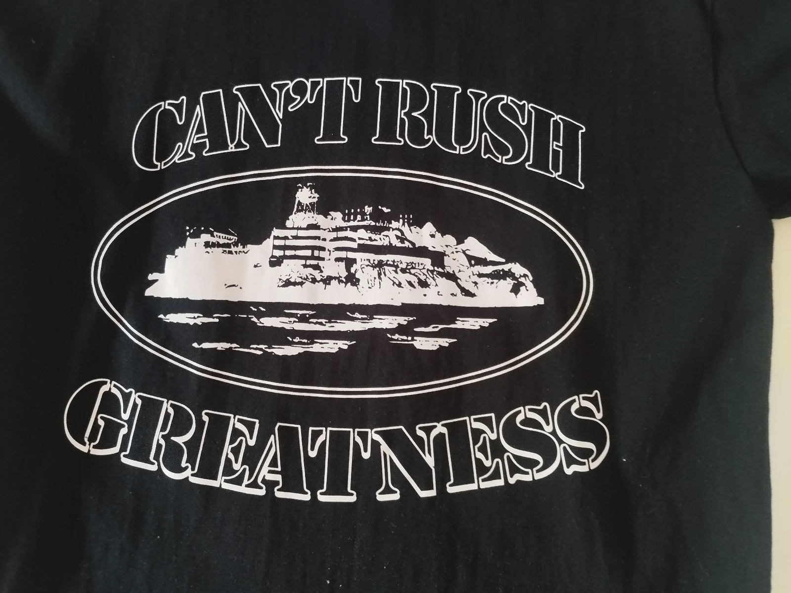 Zwarte T-shirt "Can't Rush Greatness – photo 2